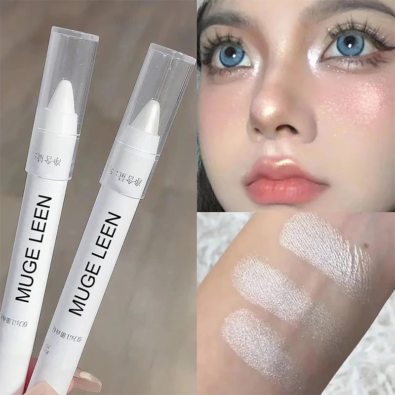 Flash Pearl Eyeshadow Pencil Waterproof Fine Flash Eye Highlighter Lasting Silkworm Eyeliner White Silver Brightening Pen Makeup eyes