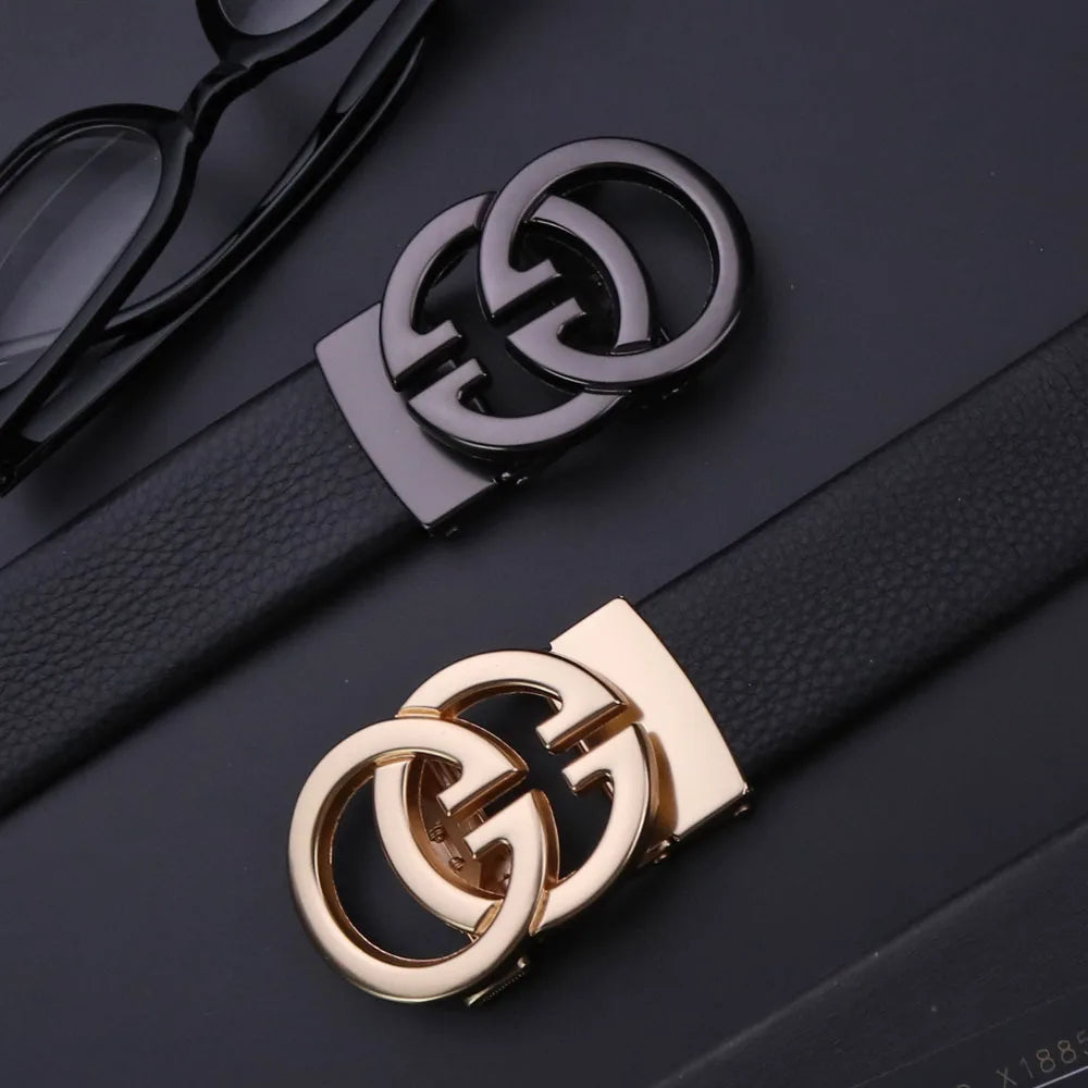 Business Men Belts Luxury Brand Famous Genuine Leather Male Belts for Women High Quality Designers Double G Buckle jeans Strap belt