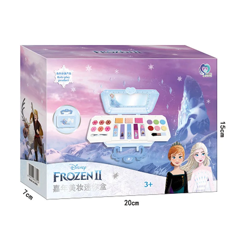 Disney new girls frozen 2 princess elsa anna Cosmetics Beauty  Set Toy with box kids princess Fashion Toys Play House Gift kids makeup