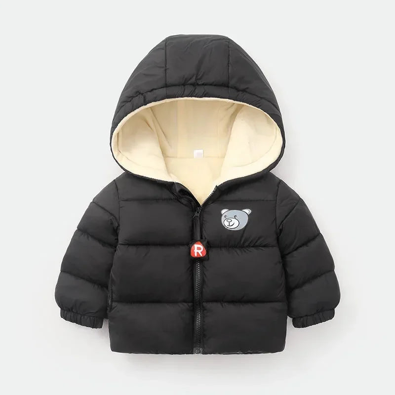 Kids Clothes Children's Jacket Coat Clothing Boy Girl Hooded Thicken Velvet Lining Keep Warm Down Jacket Children Clothing boys jackets and coats