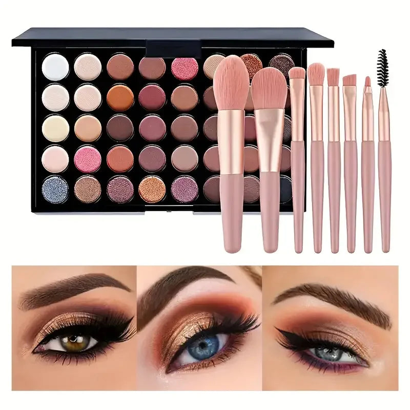 40 Colors Glitter Eyeshadow Palette Matte Waterproof Long Lasting Pressed Powder Cosmetics Kit Fashion Women Eye Makeup palette eyes