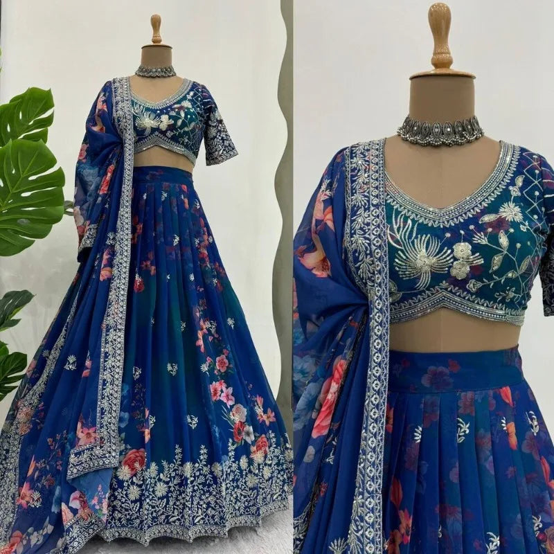 Lehenga CholI Bollywood Wedding Party in India Pakistani Wear Readymade party lehnga