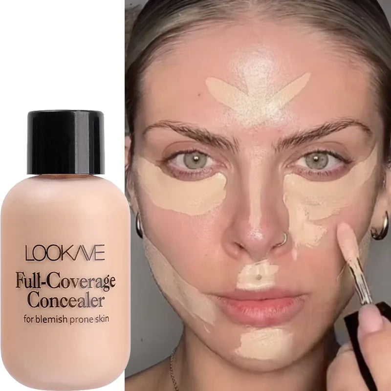 Full Cover Liquid Concealer Cream Makeup 12ML Invisible Eye Dark Circles Cream Face Foundation Waterproof Make Up Base Cosmetics eyes