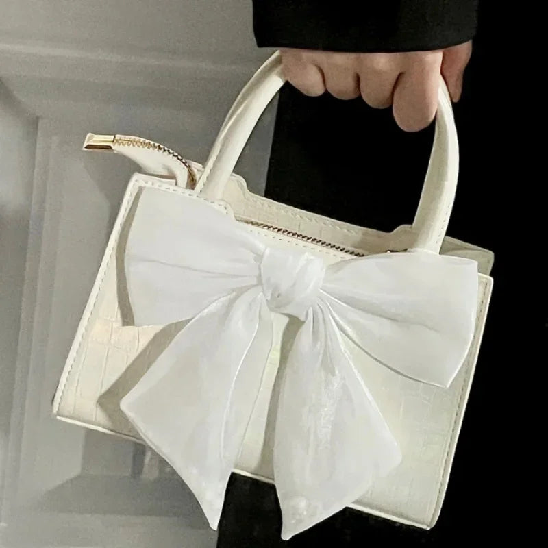 Fashion Women's Clutch Purse Handbags Summer Pink Bowknot Female Underarm Bags Sweet Girl's Small Square Shoulder Messenger Bag bags