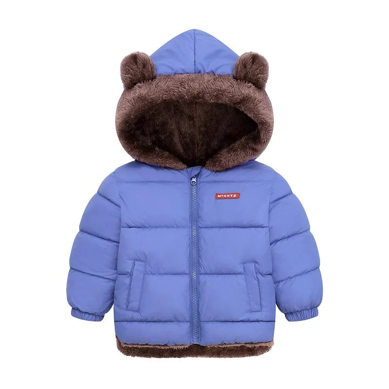 Kids Thick Warm Coats Winter Children's Fleece Hooded Jackets Autumn Cashmere Padded Snowsuit Boys Girls Cotton Outerwear 2-6Y boys jackets and coats