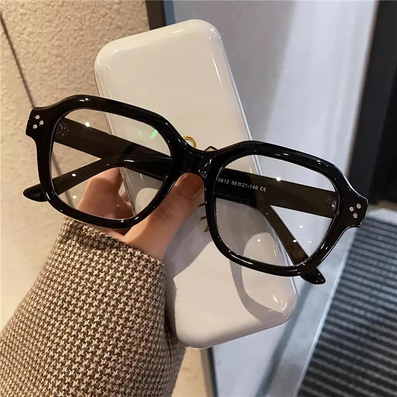 Anti Blue Light Computer Glasses Frame Women Oversized Men Trendy Fashionable Stylish Eyeglasses Classic Spectacles Ouclos Glasses