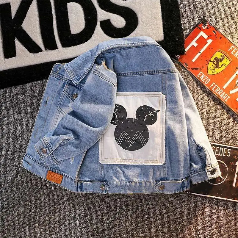 Denim Jacket For Boys Fashion Coats Children Clothing Autumn Baby Girls Clothes Outerwear Cartoon Jean Jackets Coat girls jackets and coats