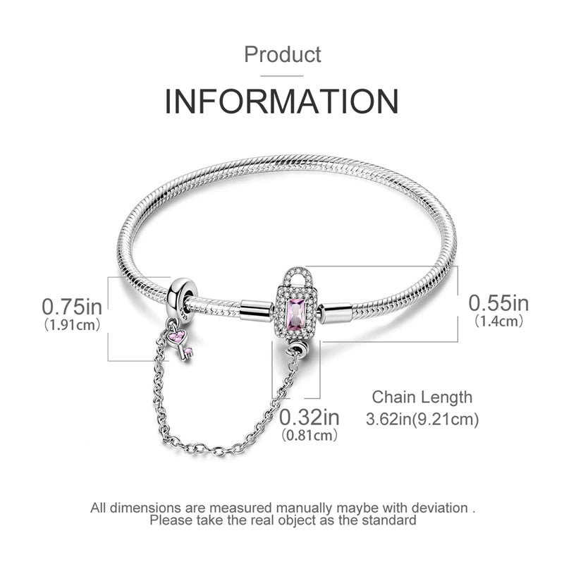 925 Sterling Silver Heart Stars and Moon Basic Chain Bracelet fit Original Charm Beads Women Design Jewelry bracelete