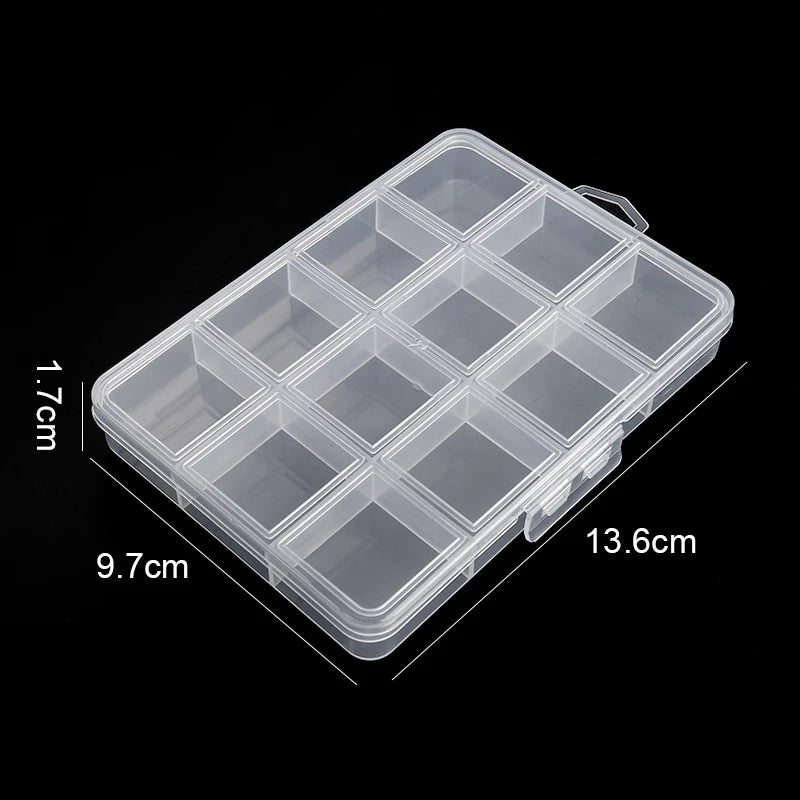 Transparent Storage Container Jewelry Box Clear Plastic Organizer Box Empty Earring Storage Organizer Display Case for Beads jewellery box