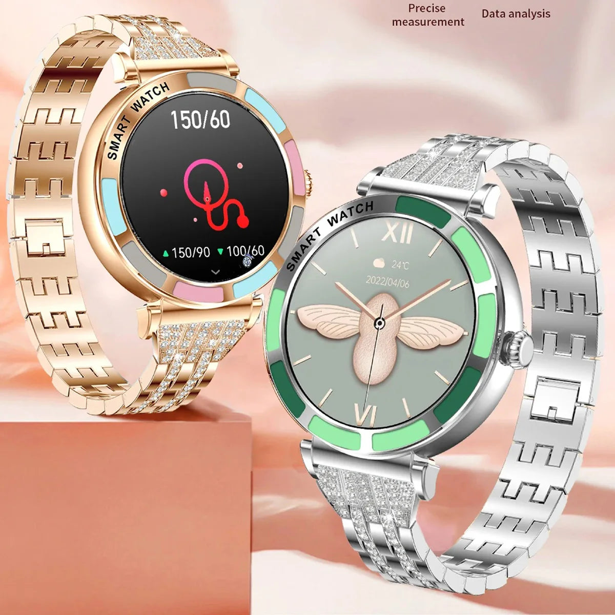 Ladies Luxury Smart Watch for Android iOS HD Screen Bluetooth Call Health Monitoring Fitness Tracker Women Diamond Smartwatch watch