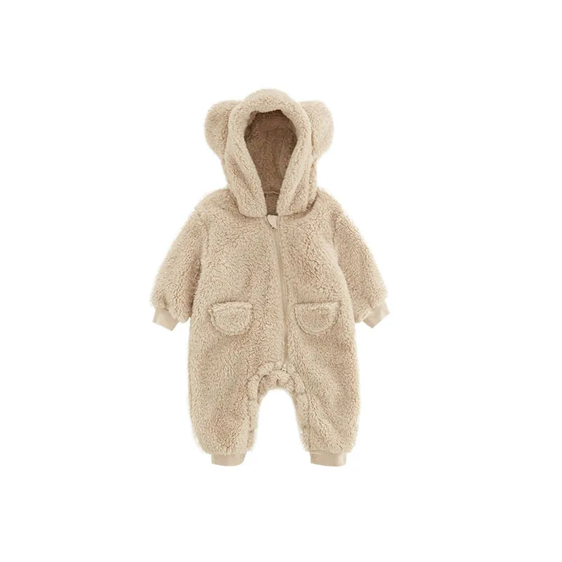 0-2Y Newborn Baby Rompers Spring Autumn Warm Fleece Baby Boys Costume Baby Girls Clothing Animal Overall Baby Outwear Jumpsuits infants girls infant boys