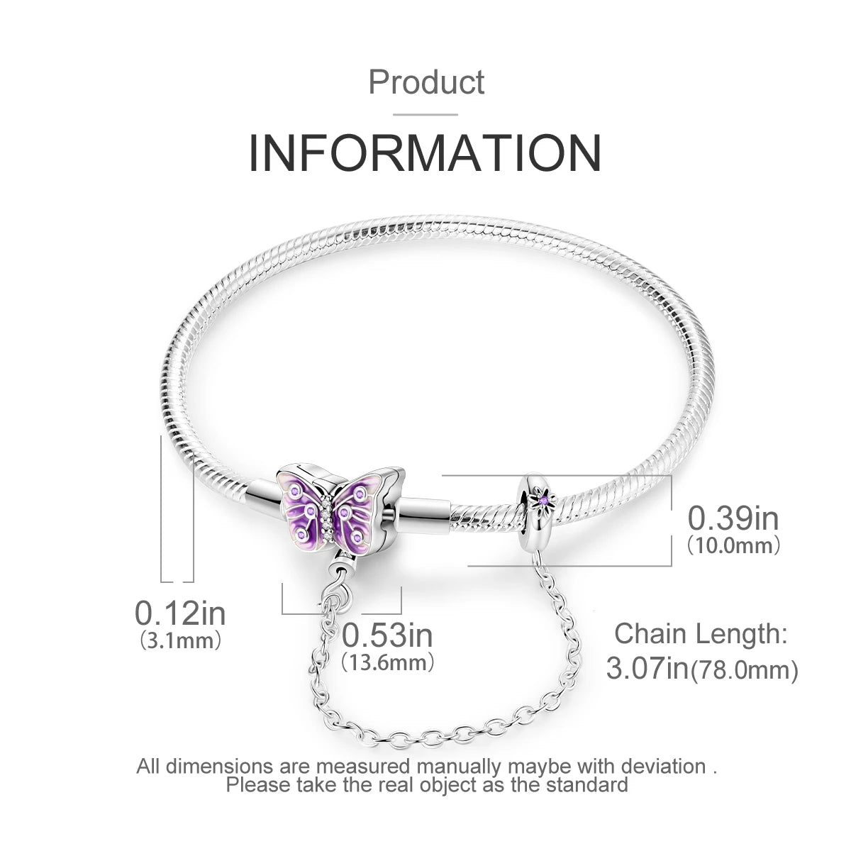 925 Sterling Silver Heart Stars and Moon Basic Chain Bracelet fit Original Charm Beads Women Design Jewelry bracelete