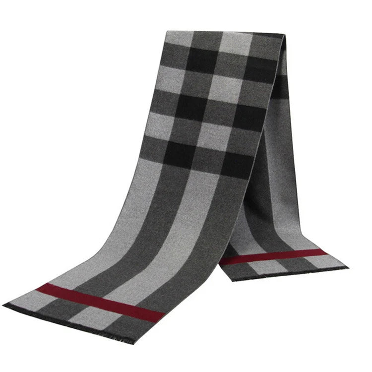 Cashmere Scarf For Men Winter Warm Shawl Big Neckerchief Casual Outdoor Warm Cashmere Scarf Soft Plaid Stripe Pashmina Men Gifts scarf and shawl