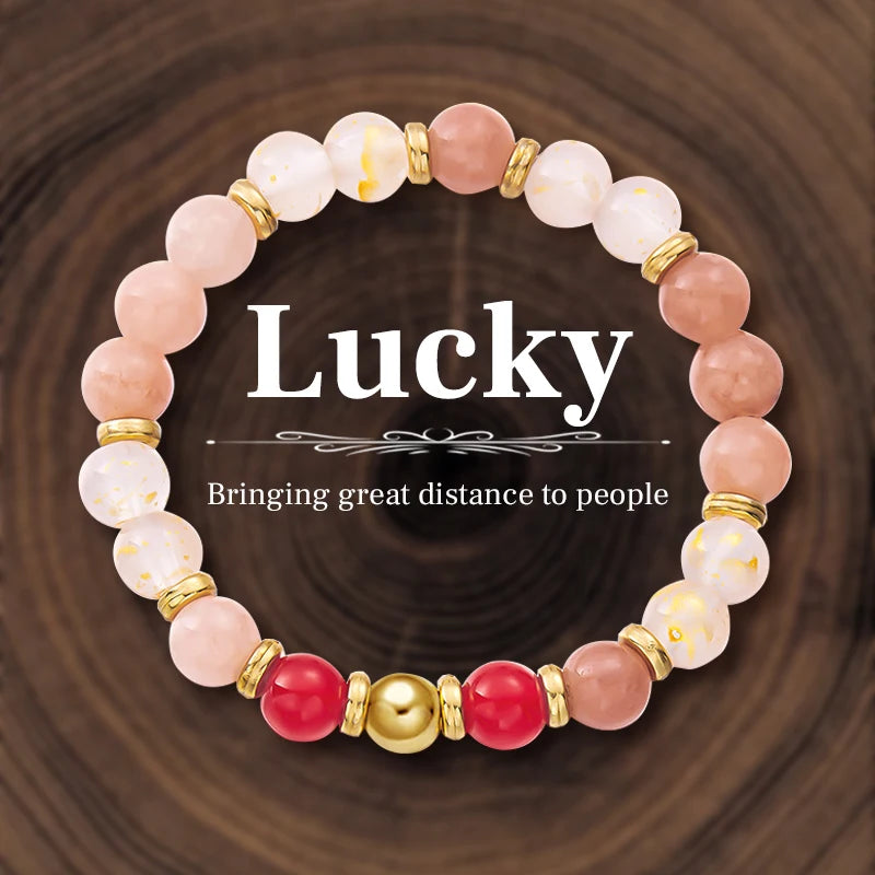 8mm Natural Stone Beaded Bracelet for Women Lucky Attract Love Wealth Good Luck Colorful Bracelet Jewelry Birthday Gift bracelete