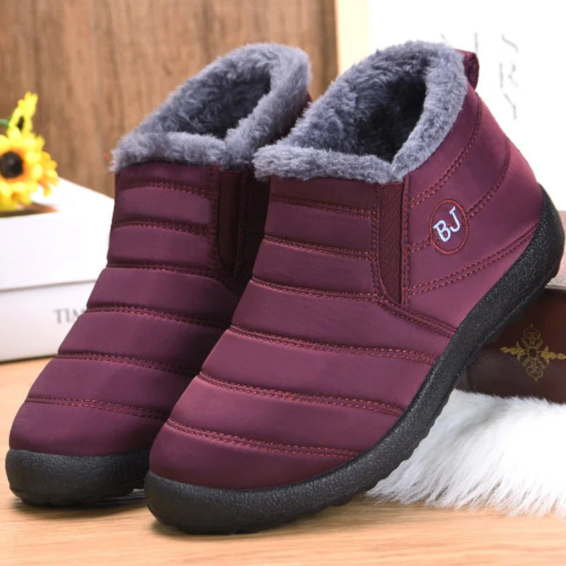 Winter Shoes Women Snow Boots Keep Warm Fur Winter Botas Mujer Black Short Boot Female ankle boots