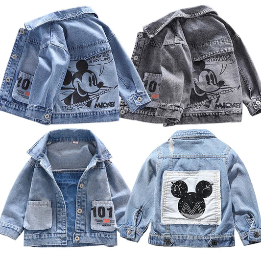 Denim Jacket For Boys Fashion Coats Children Clothing Autumn Baby Girls Clothes Outerwear Cartoon Jean Jackets Coat girls jackets and coats