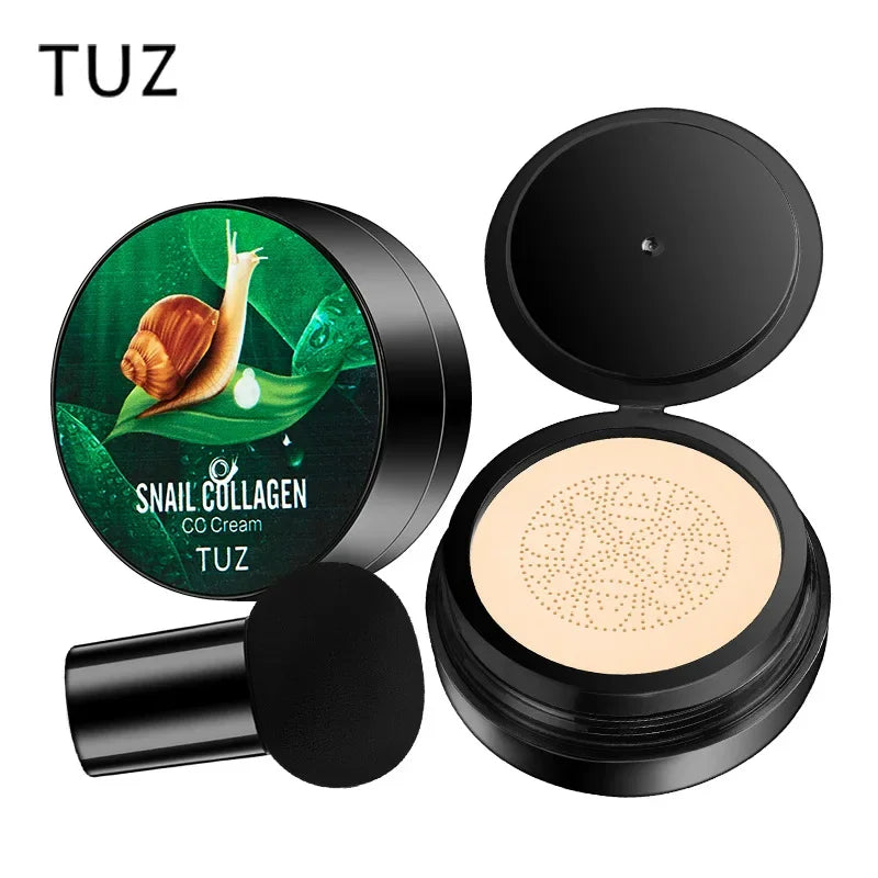 Snail Collagen BB Cream Mushroom Head Air Cushion Foundation CC CreamLiquid Concealer Brightening Oil-control Makeup Cosmetics  face