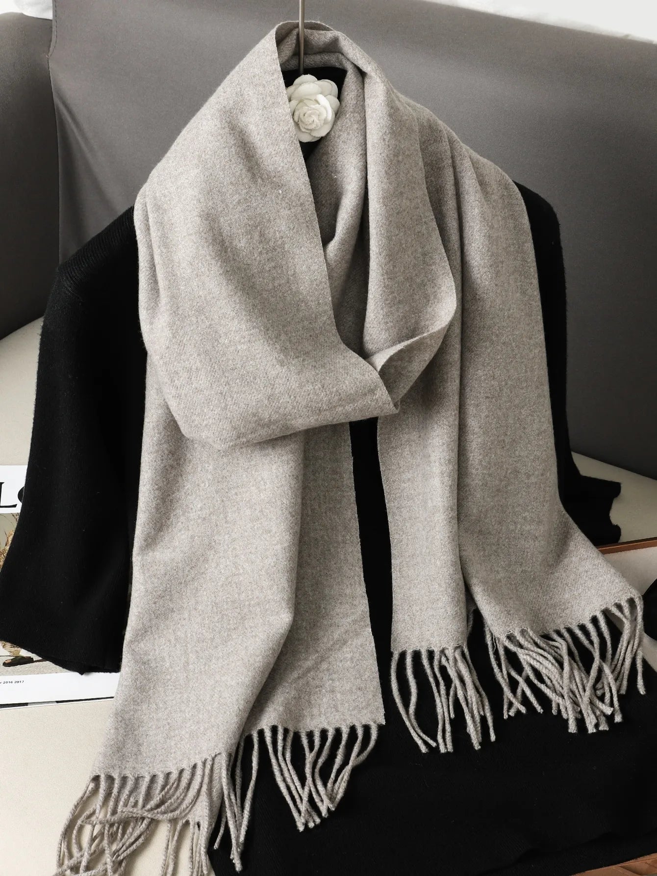 62Color Solid Women Winter Scarf Warm Thicken Cashmere Shawl Outdoor Fashion Luxury Tassels Pashmina Lady Wrap Windproof Scarves scarf and shawl