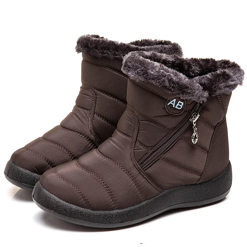 Winter Boots Fur Winter Shoes For Women Ankle Boots Snow Super Warm Low Heels Winter ankle boots