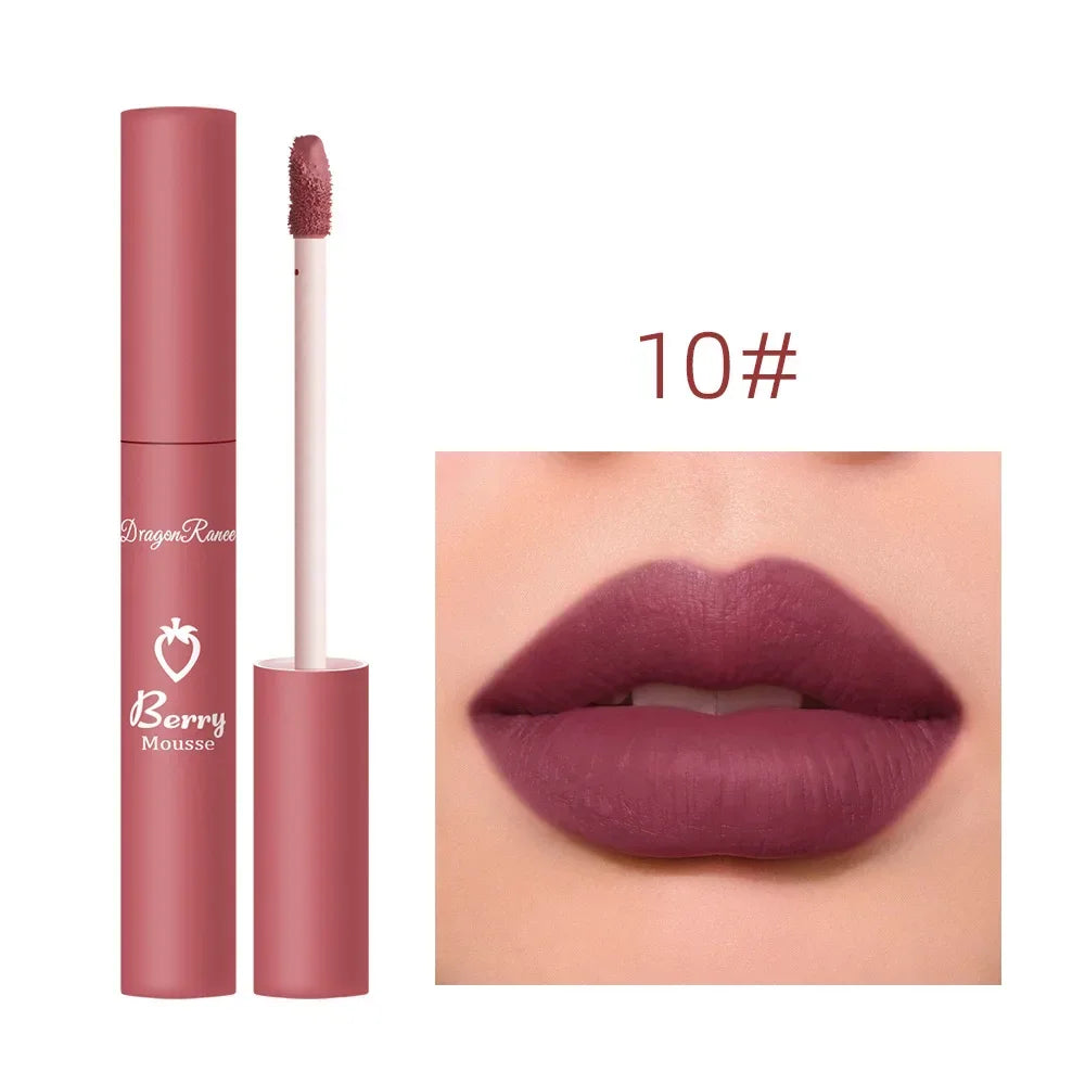 Nude Matte Lip Gloss 12 Colors Long-lasting Velvet Lipstick Waterproof Non-fade Non-stick Cup Lipsticks Women Makeup Cosmetic  lips