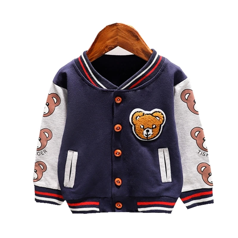 New Spring Autumn Baby Girls Boys Clothes Children Cotton Cartoon Jacket Toddler Fashion Sports Costume Infant Kids Sportswear boys jackets and coats