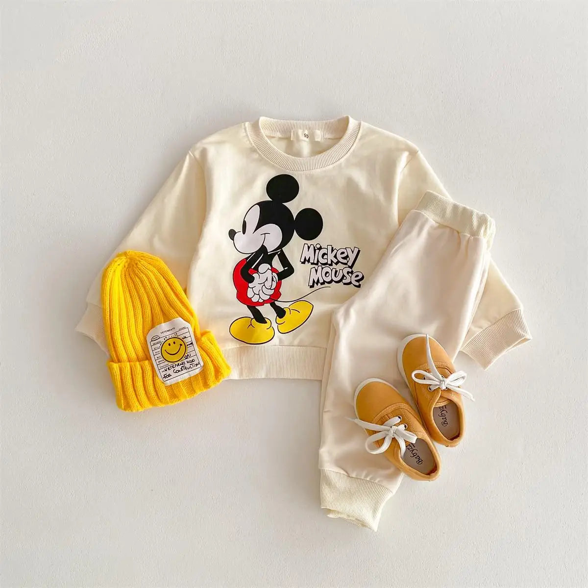 Cartoon printed Simba sportswear Disney loose and fashionable children's long sleeved pants for boys and girls set boys dress