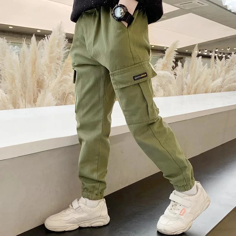 New Spring Autumn Boys Pants Casual Long Style Trousers For Kids 3- 12 Years Old Teenage Children Sport Outdoor Pants  bottom boys