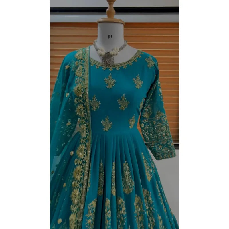 Indowestern Long Top Chol Lehenga Rama Wedding Lengha Readymade Karti Suit party lehnga