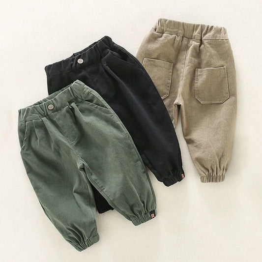 Baby Boys Casual Sweatpants Cargo Pants Children Clothing Kids Jogger Autumn Solid Winter Girls Outerwear Sports Trousers 1-8T  bottom boys