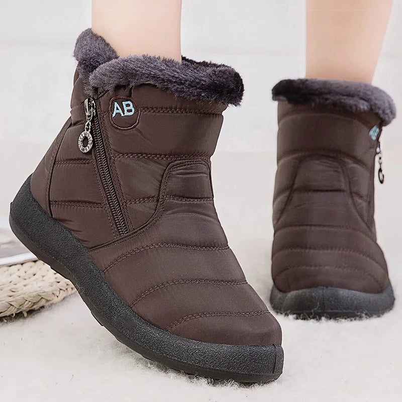 Winter Boots Fur Winter Shoes For Women Ankle Boots Snow Super Warm Low Heels Winter ankle boots