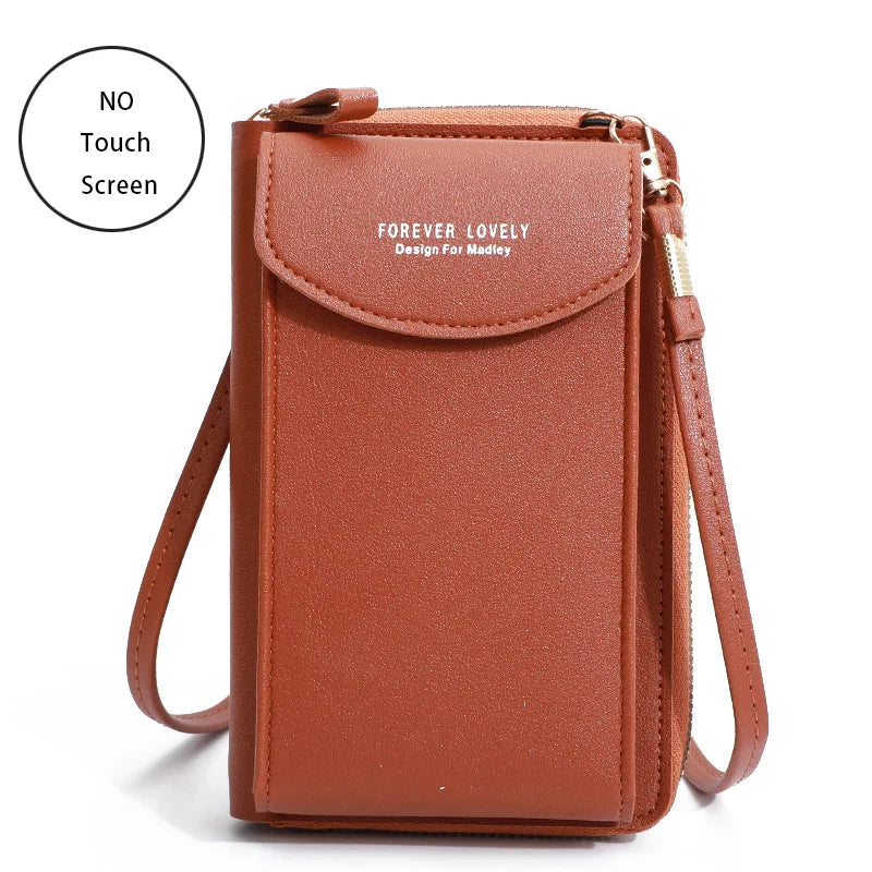 Women's Handbag Touch Screen Cell Phone Purse Shoulder Bag Female Cheap Small Wallet Soft Leather Crossbody bags