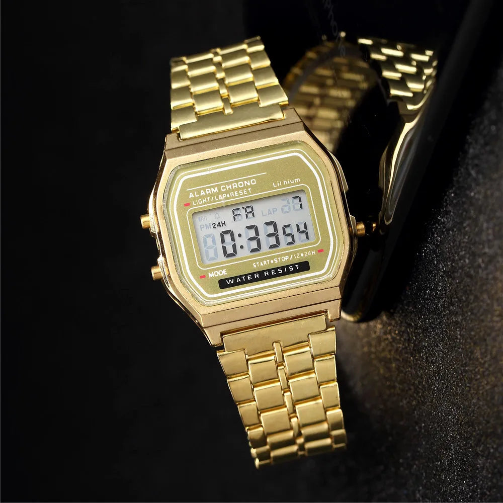 Women's Rose Gold Silicone Watches Women Fashion LED Digital Clock Casual Ladies Electronic Watch Reloj Mujer watch