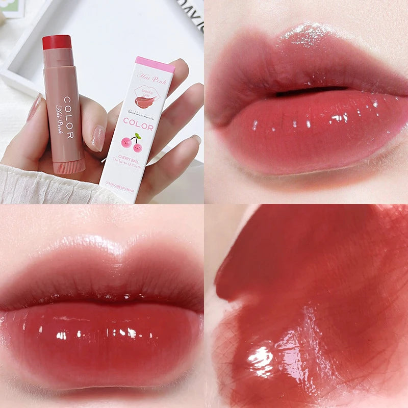 Cute Colored Lip Balm Moisturizing Lip Tint Long Lasting Waterproof  Lipstick Women Girls Lips Cosmetics Valentine's Day Gifts  lips