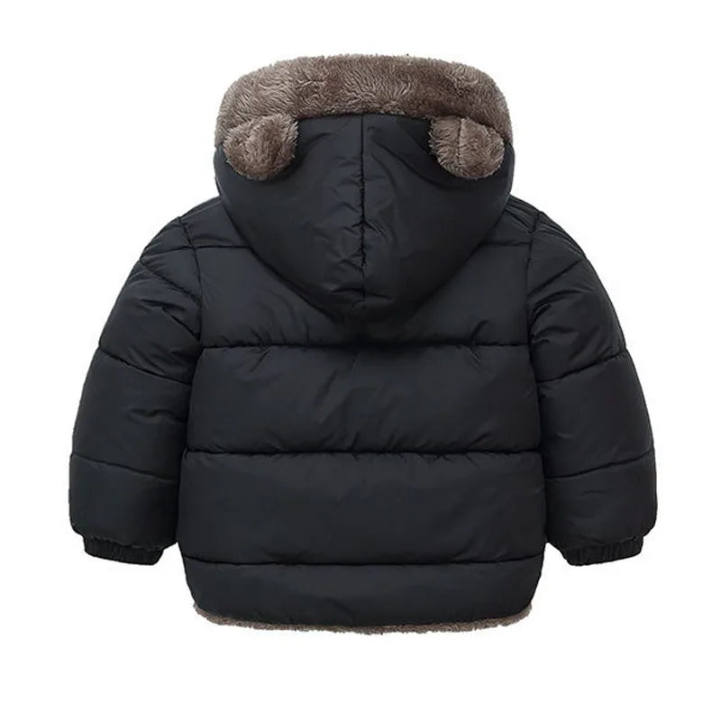 Kids Thick Warm Coats Winter Children's Fleece Hooded Jackets Autumn Cashmere Padded Snowsuit Boys Girls Cotton Outerwear 2-6Y boys jackets and coats