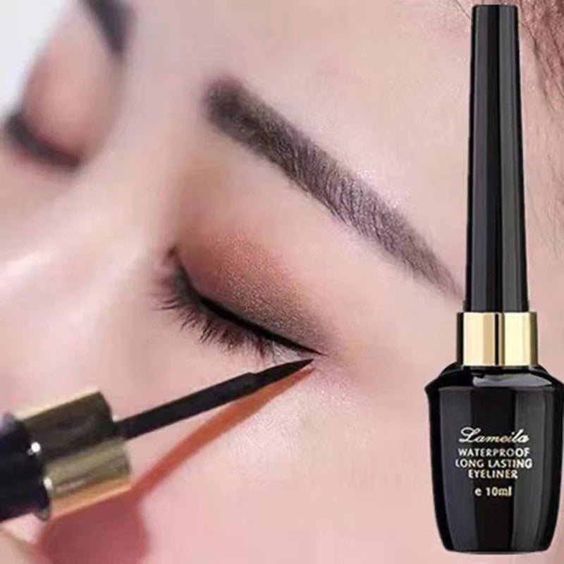 Long-lasting hard-tipped gel eye ultra-fine waterproof black liquid eyeliner pen eyes