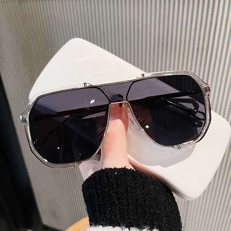 Oversized Sunglasses Women  New Unique One Piece Fashion Sunglasses For Men UV400 Punk Glasses Trending Female Eyewear UV400 Glasses