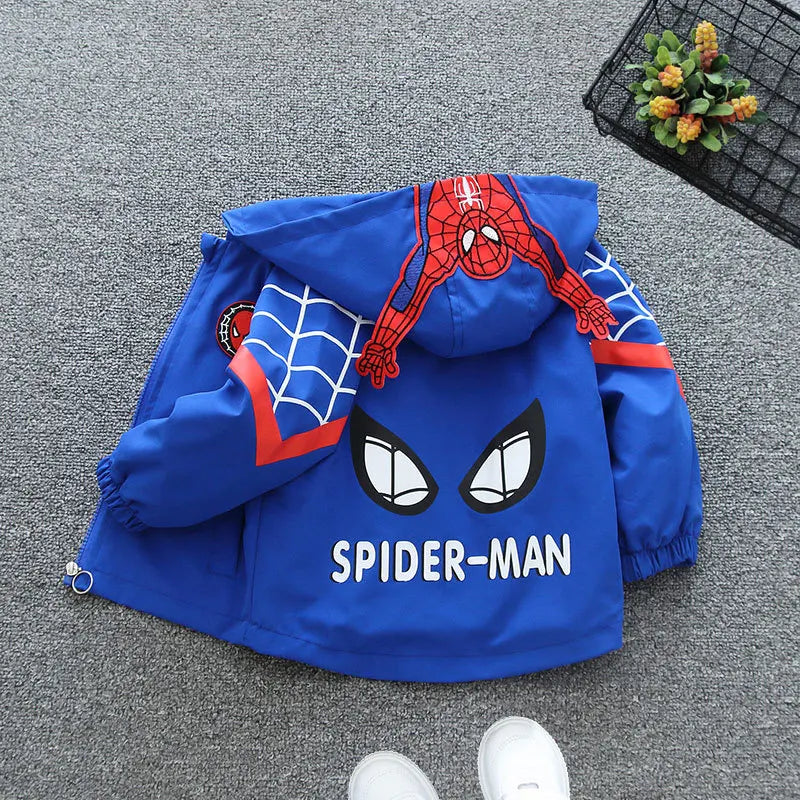 Children's Hooded Coat Boys' Baby Spring Clothes 2022 New Hero Spiderman Handsome Charge Jacket boys jackets and coats