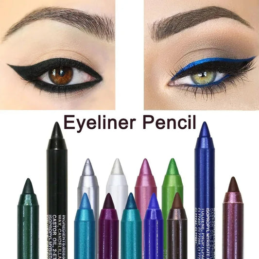 Makeup Long-lasting Not Blooming Eyeliner Pencil Waterproof Pigment Eyeshadow Eye Liner Pen Women Fashion Color Make Up Tools eyes