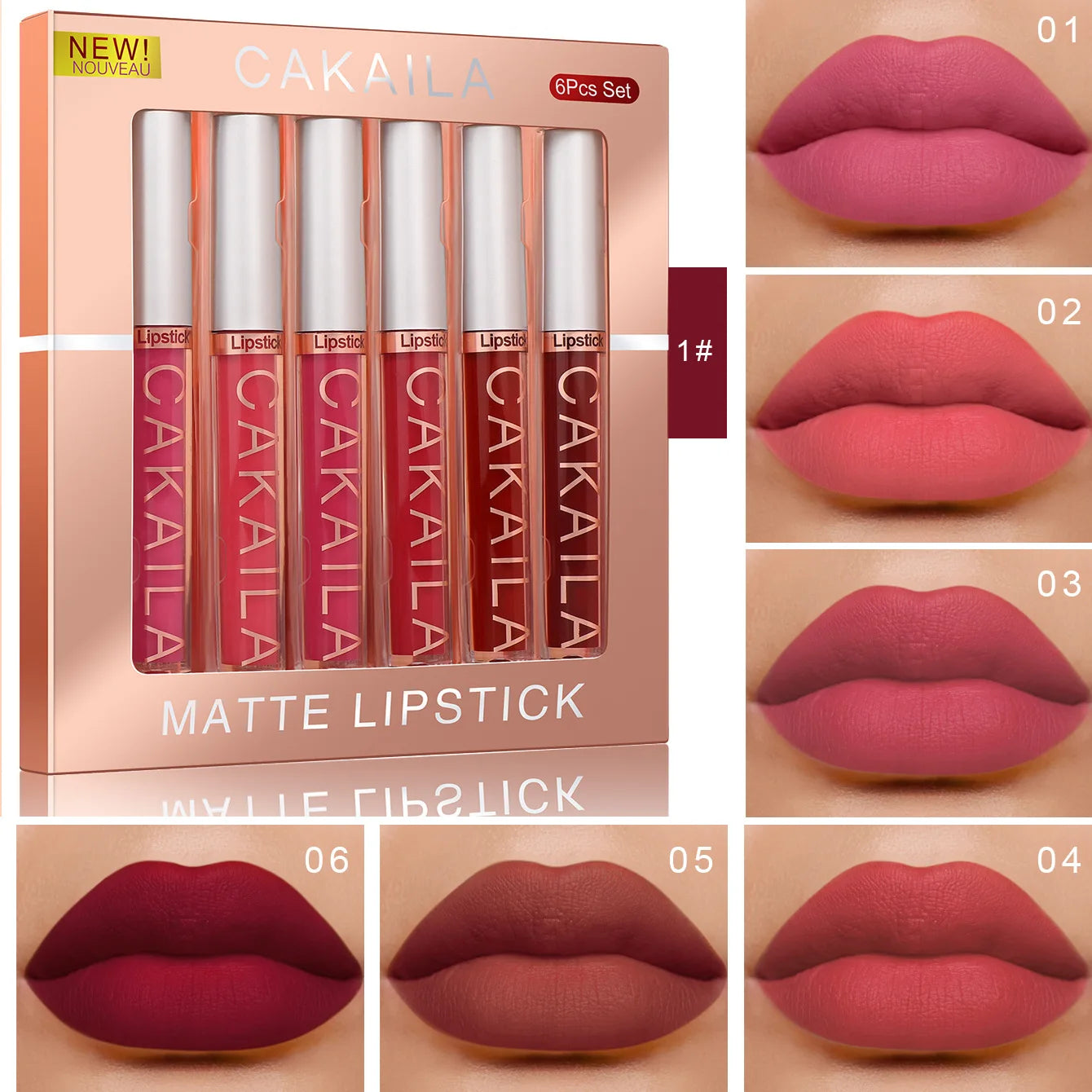 10/6 PCS Lipstick Set Matte Nude Liquid Lip Stain Makeup for women Non stick Cup Lip Gloss Waterproof Long lasting Cosmetics  lips