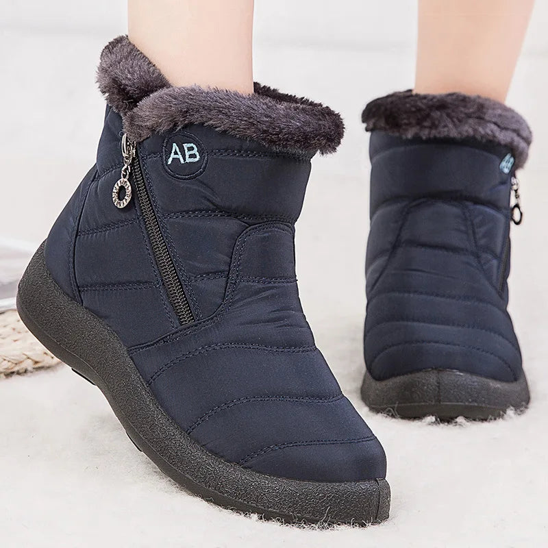 Winter Boots Fur Winter Shoes For Women Ankle Boots Snow Super Warm Low Heels Winter ankle boots