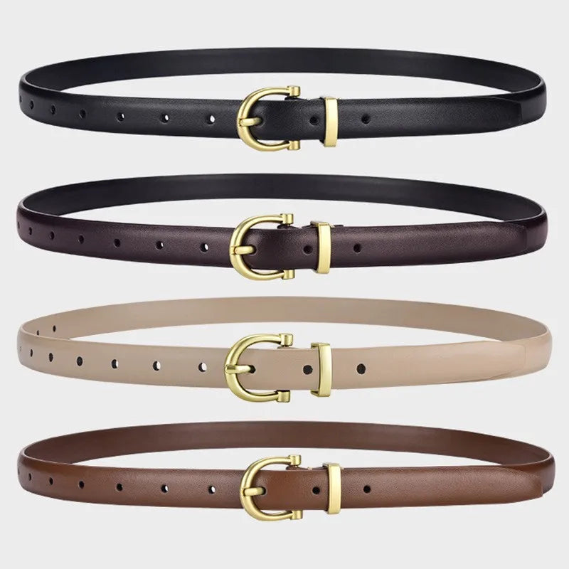 New Women's Fashionable Thin Buckle Belt, Detachable Double Side Denim Belt As A Gift For Mothers And Girlfriends belt