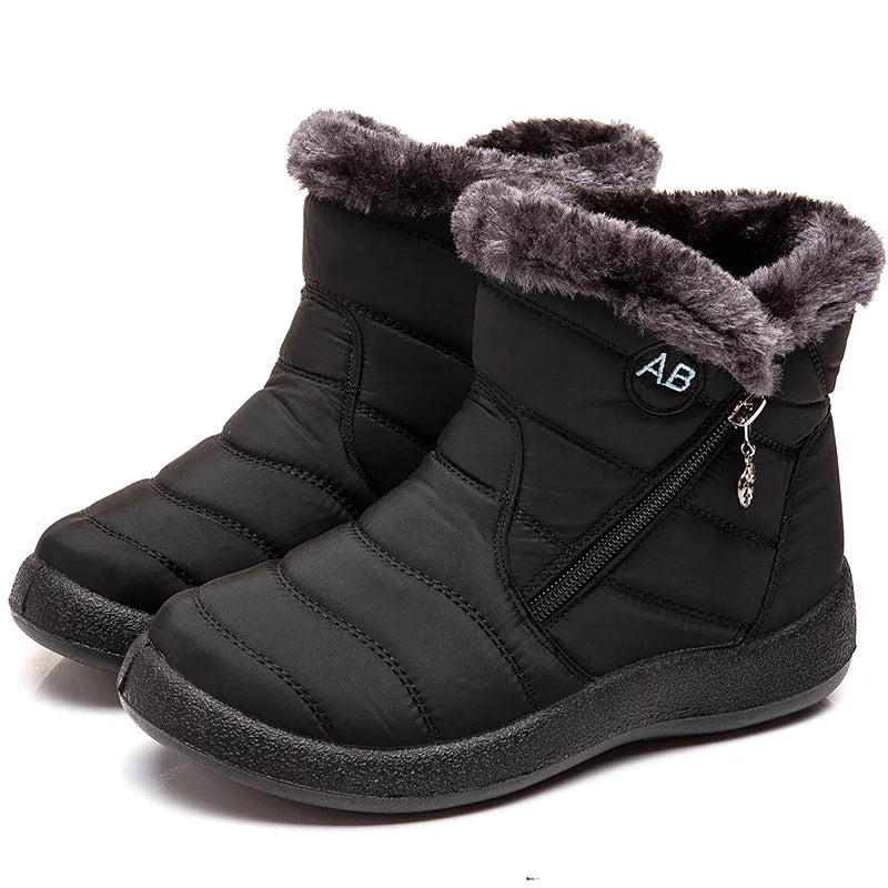 Winter Boots Fur Winter Shoes For Women Ankle Boots Snow Super Warm Low Heels Winter ankle boots