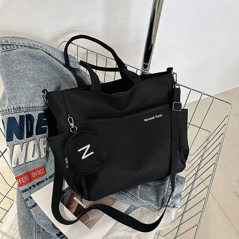 Women Shoulder Crossbody Bag Japanese Canvas Tote Messenger Bag for Student 2024 Ladies Hand Bags Female Handbag Bolsa Feminina bags