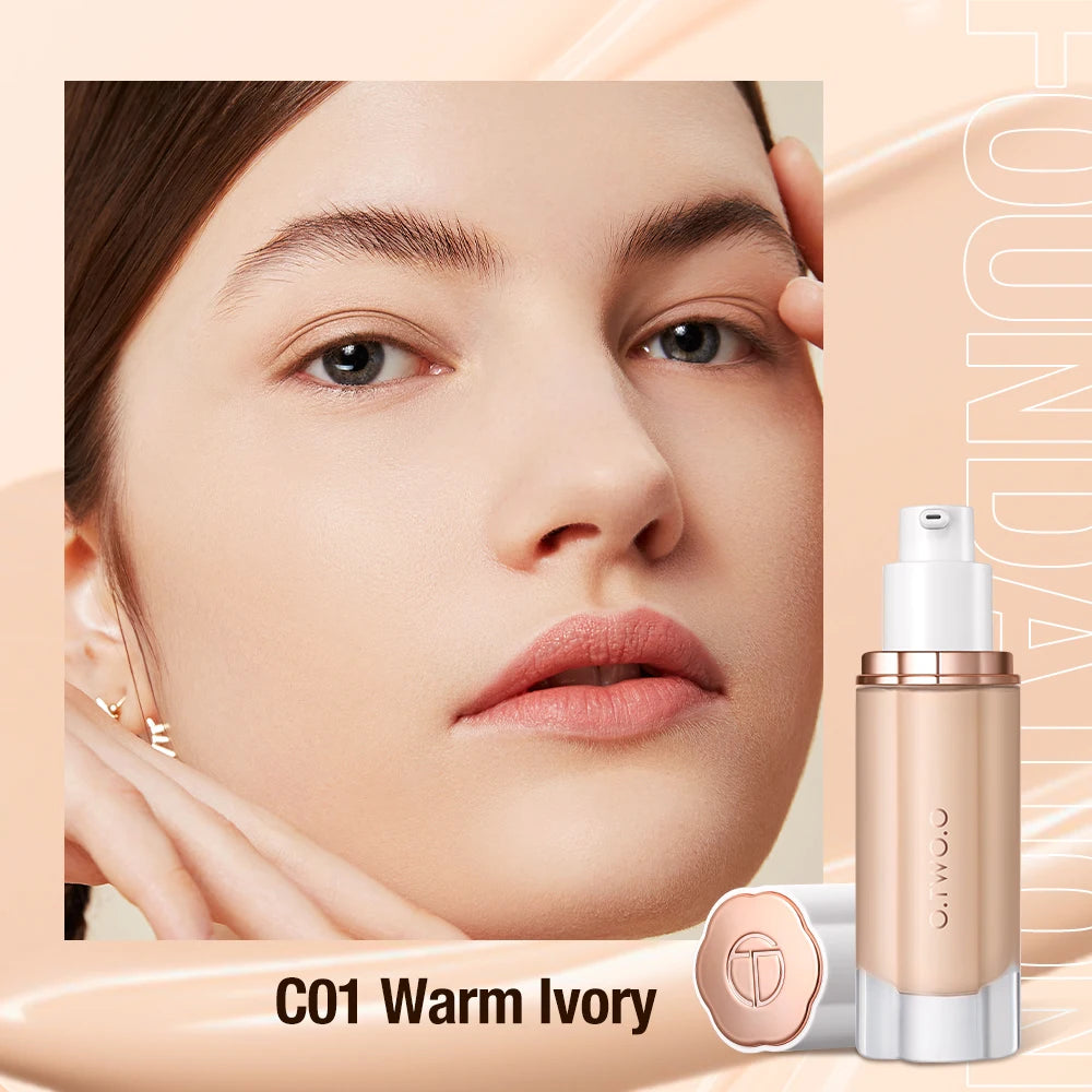 O.TWO.O 30ml Liquid Foundation Oil-control High Coverage Makeup Base Cream SPF30 Waterpoof Concealer Makeup Face Foundation face