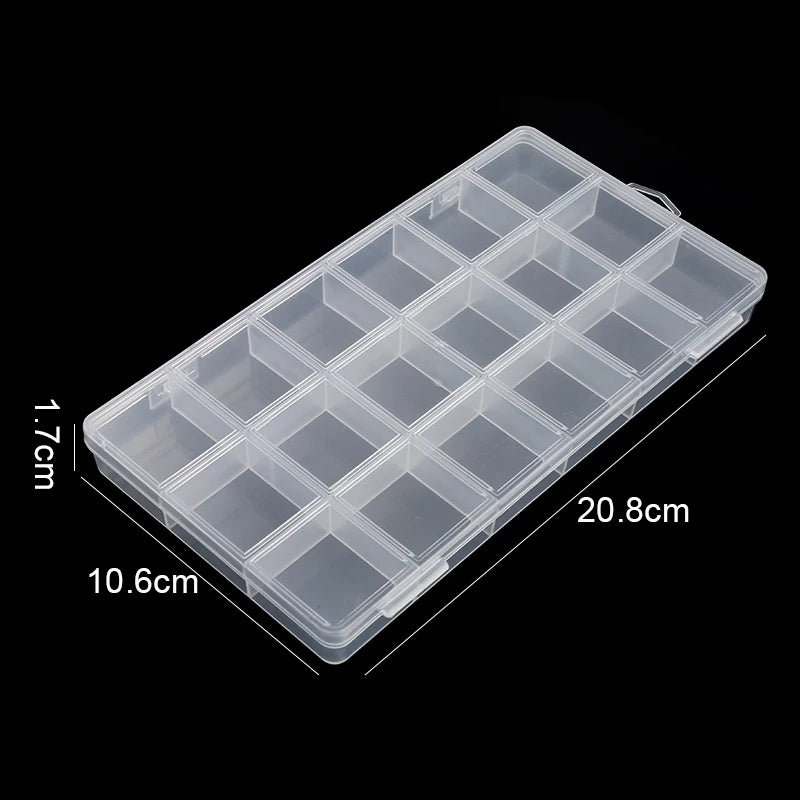 Transparent Storage Container Jewelry Box Clear Plastic Organizer Box Empty Earring Storage Organizer Display Case for Beads jewellery box