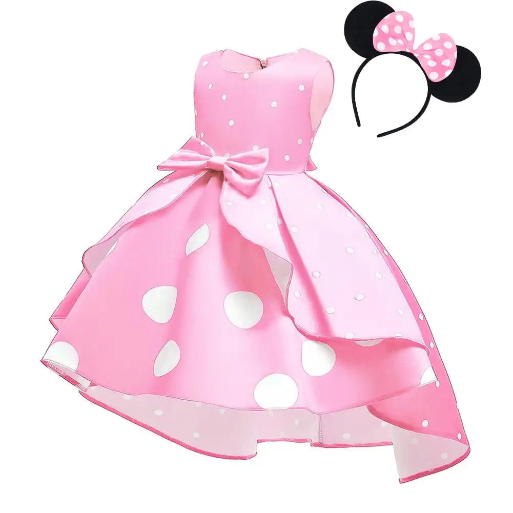 Girl Dresses Baby Girl Clothes Tutu Princess  Dress+Minnie Mouse Ear Headband Cosplay Halloween Birthday Party Fancy Costume girls dresses