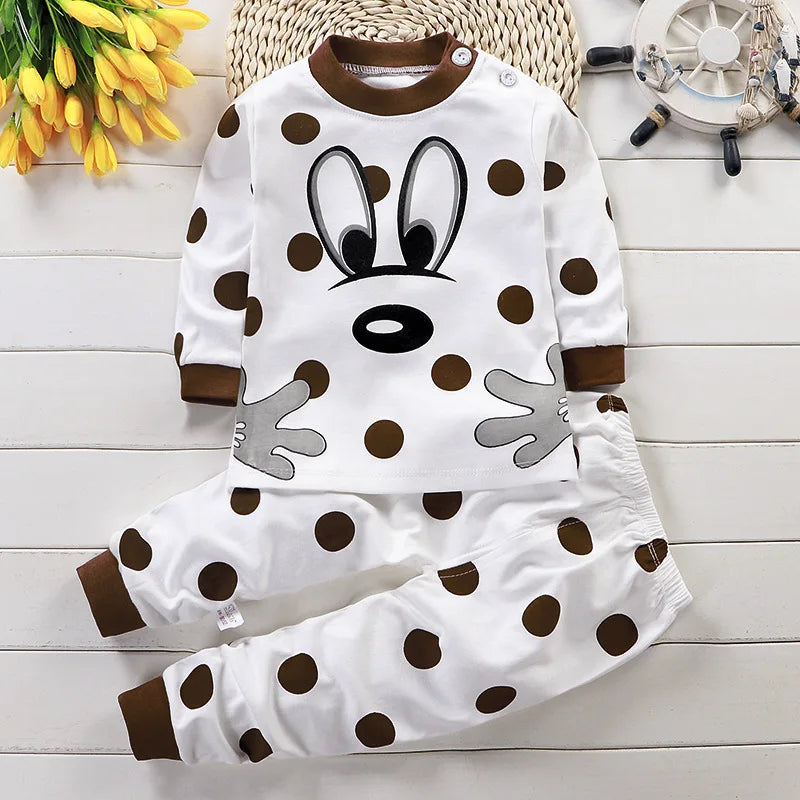 Kids Clothes Children Sets Children's Clothing Boys Girls Cotton Cartoon Autumn winter Clothing Pants Sleepwear Underwear boys dress