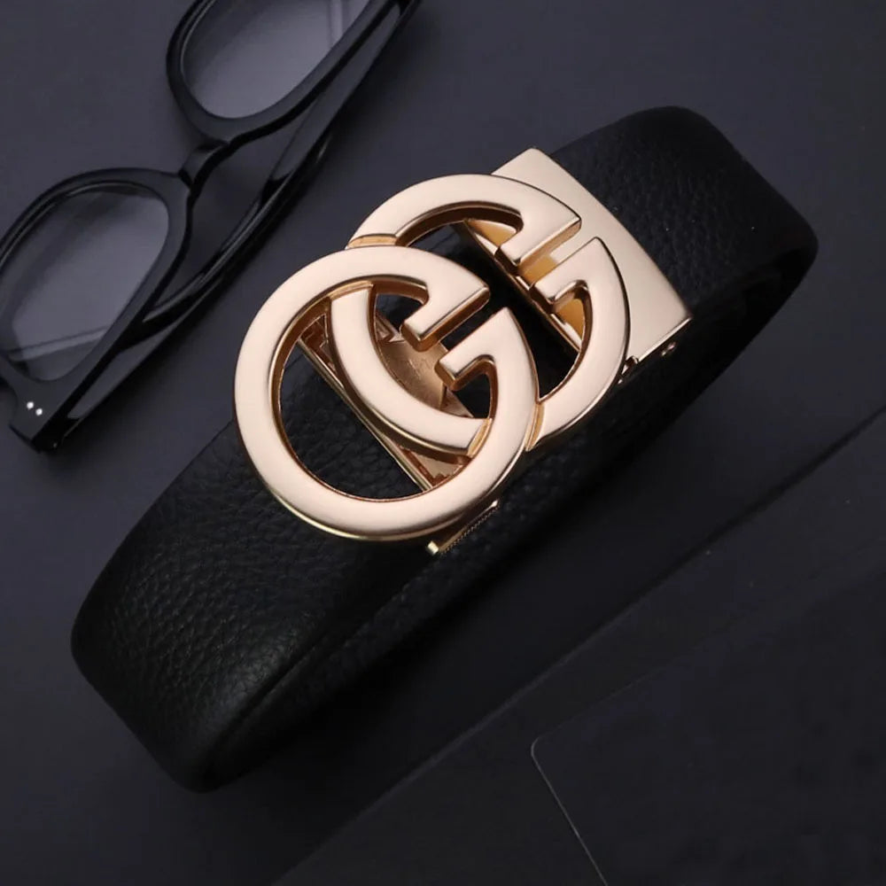 Business Men Belts Luxury Brand Famous Genuine Leather Male Belts for Women High Quality Designers Double G Buckle jeans Strap belt