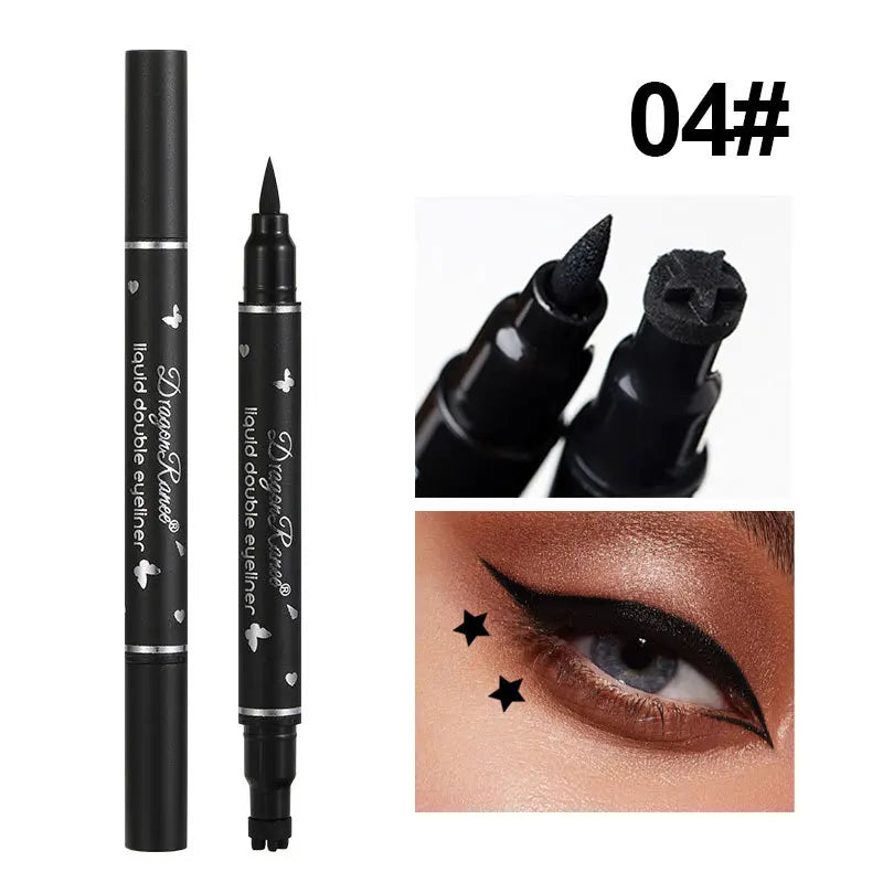 2 IN 1 Butterfly Seal Eyeliner Pen Star Moon Stamp Long-Lasting Waterproof Black Liquid Eye Liner Pencil Eyes Makeup Cosmetic eyes