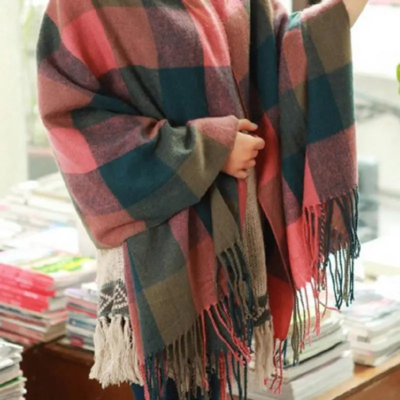 Winter Female Lattice Imitation Cashmere Scarf Autumn And Winter Thick Fashion Warm Wild Scarf Shawl scarf and shawl